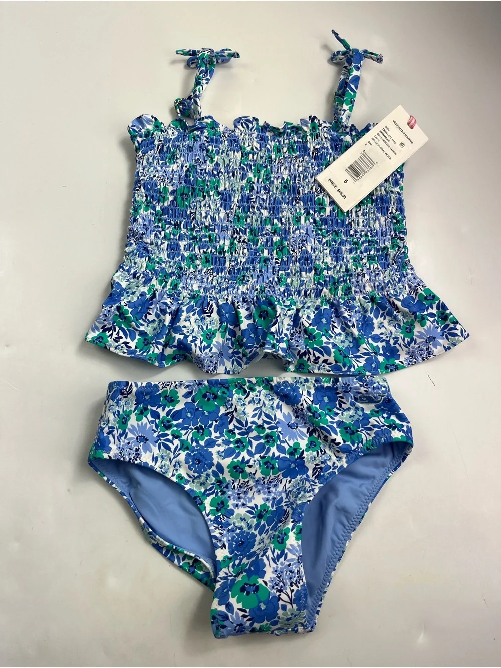 Vineyard Vines Girls Helen Floral Swimwear Two Piece Size 5
